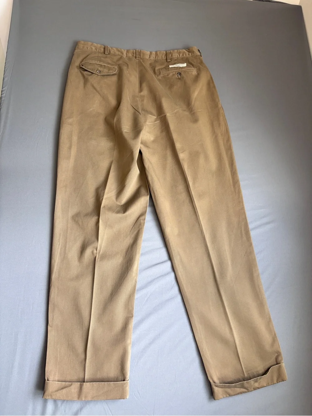 Polo Ralph Lauren Hammond Pants Men's 36x32 Brown Pleated Classic Chino Cotton - Picture 6 of 9